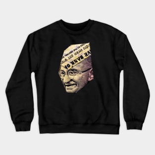 Gandhi / Money Origami Crewneck Sweatshirt